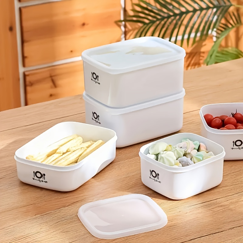 Food Storage Plastic Containers With Lids - Food Grade Rectangular Plastic Lunch Bento