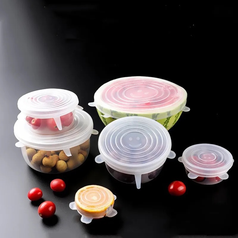 Silicone Stretch Lid - 1-4set Silicone Cover Stretch Lids for