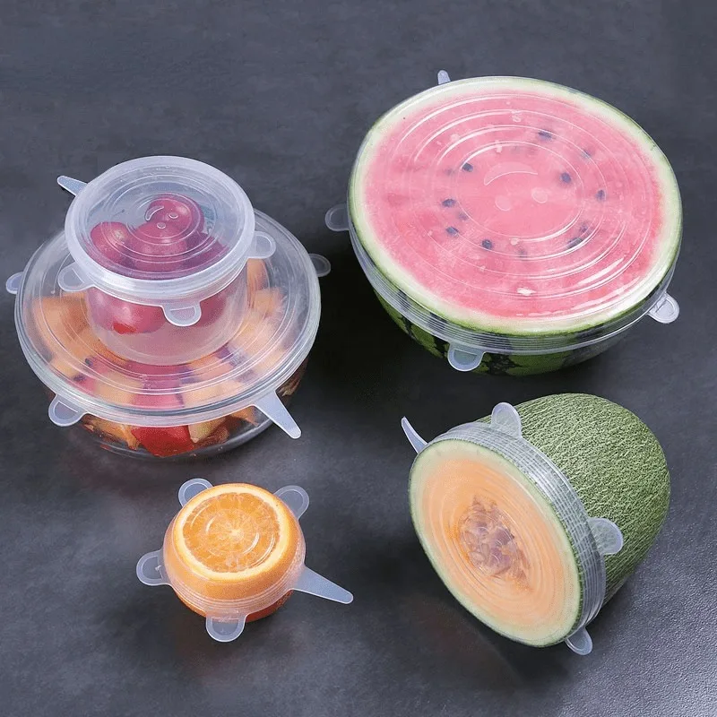 Silicone Stretch Lid - 6-Piece Set of Versatile Silicone Stretch