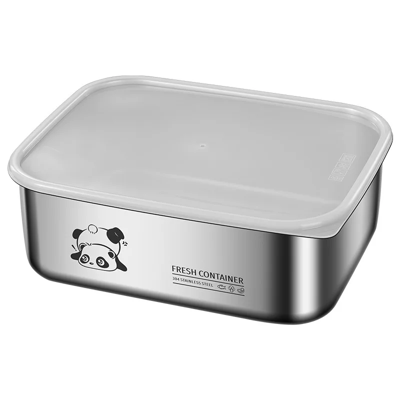 Food Storage Containers Xl - 304 Stainless Steel Crisper with Lid