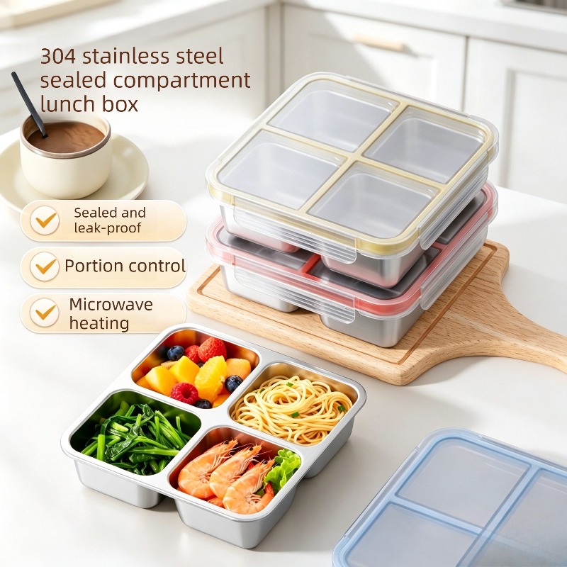 Food Storage Underground - 304 Stainless Steel Compartment Lunch Box