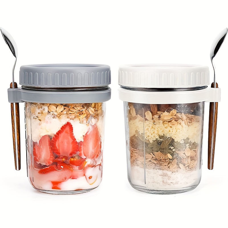 1pc/2pcs Glass Oatmeal Cup, Ov - đánh giá và giá Food Storage Glass