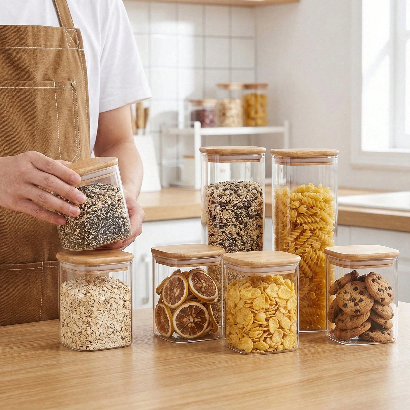 6/12pcs Glass Food Storage Con - đánh giá và giá Food Storage Glass