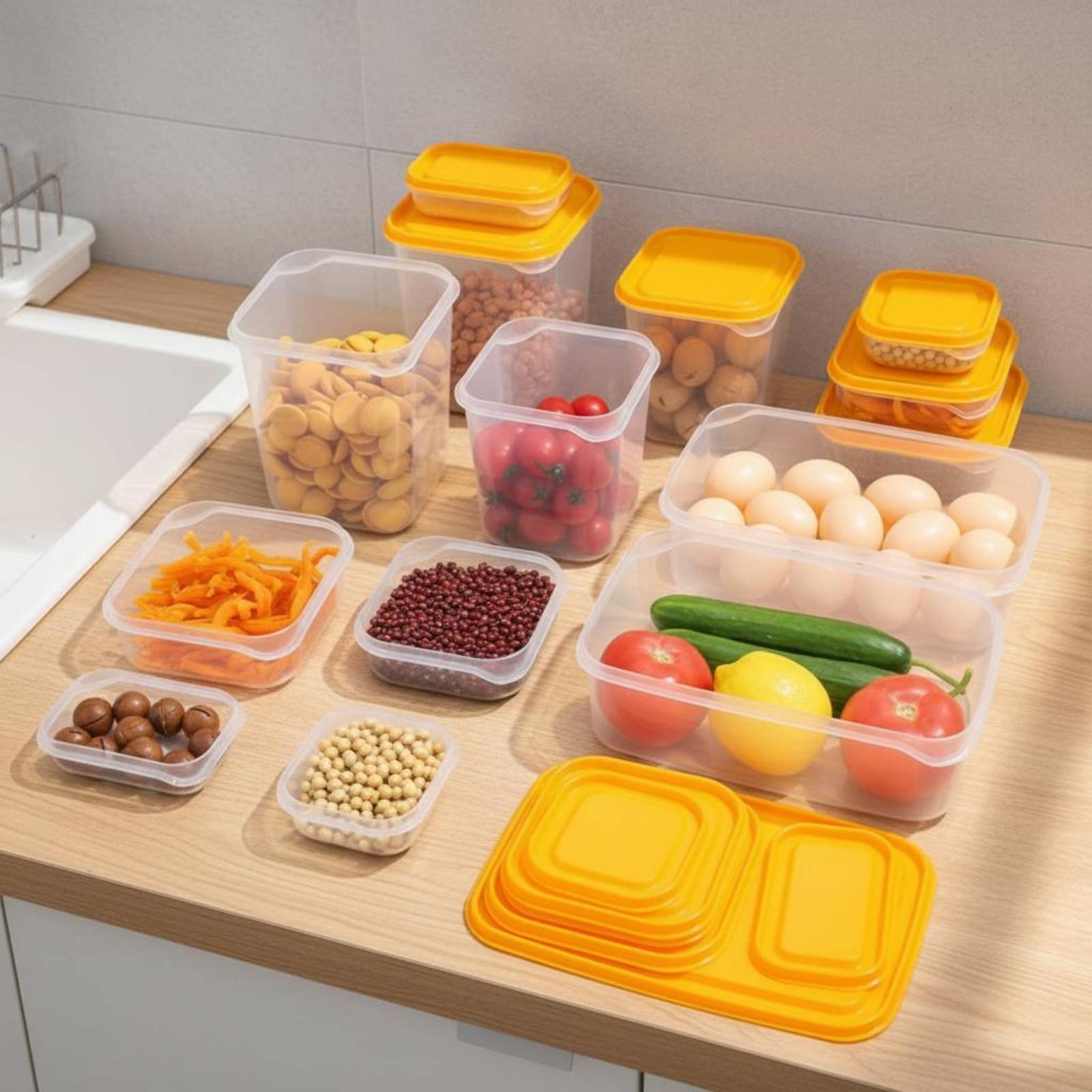 17 Pieces Fridge Storage Box S - đánh giá và giá Food Storage Plastic Containers With Lids