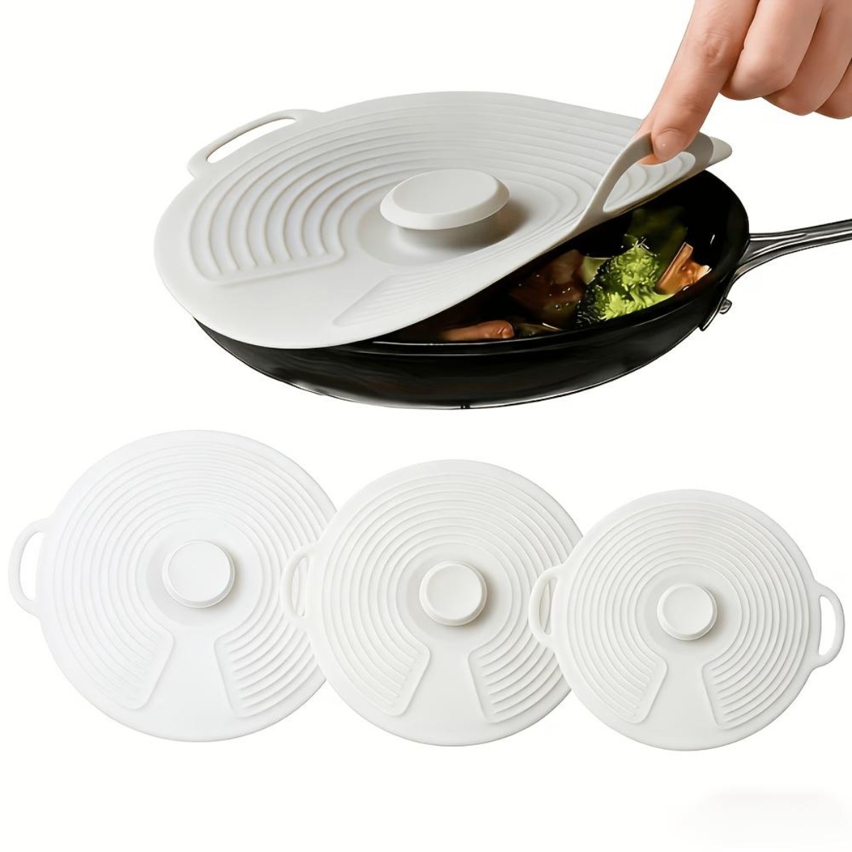 3Pcs Silicone Stretch Lids Uni - đánh giá và giá Silicone Stretch Lid
