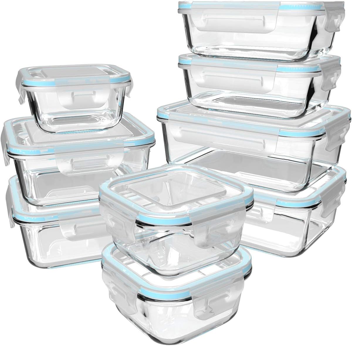 18 Piece Glass Food Storage Co - đánh giá và giá Food Storage Containers Glass
