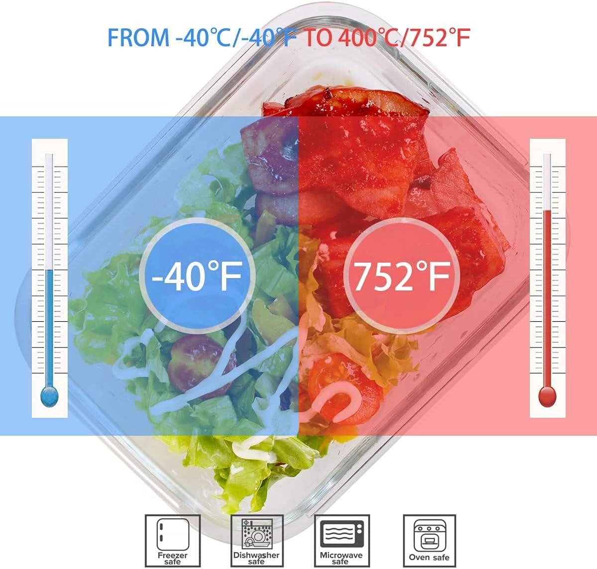18 Piece Glass Food Storage Co - đánh giá và giá Food Storage Containers Glass