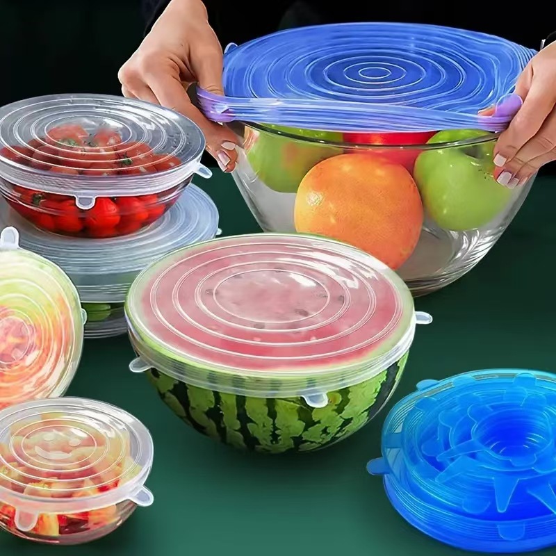 6pcs Reusable Silicone Fresh-K - đánh giá và giá Silicone Stretch Lid