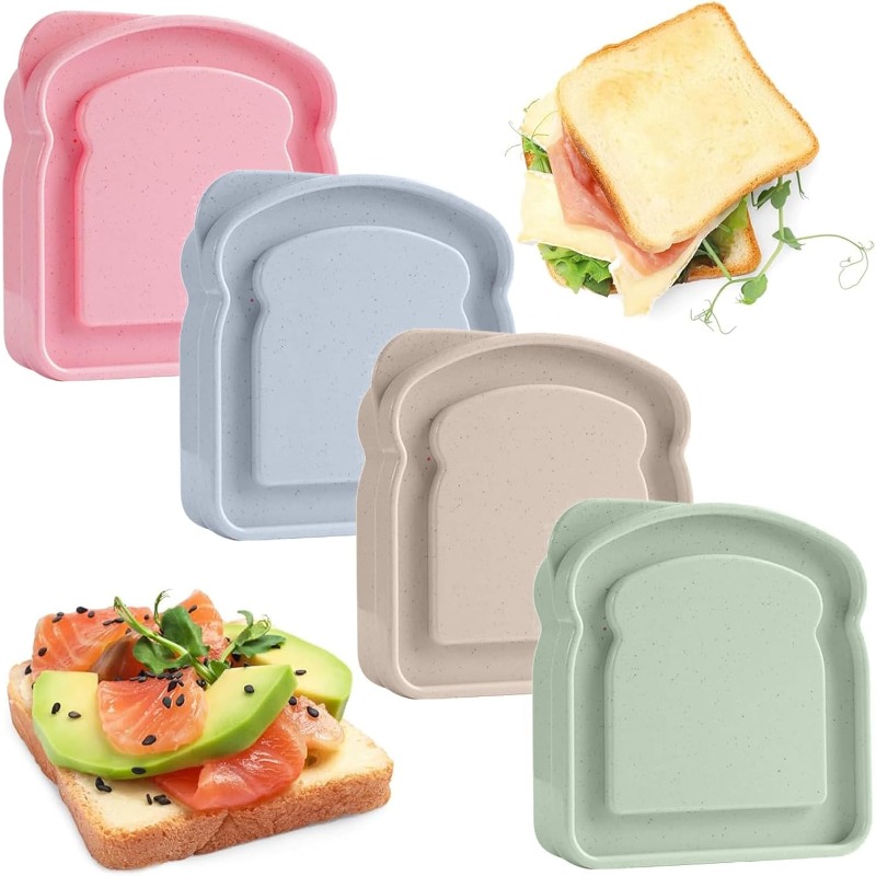 1/4pcs Sandwich Container Lunc - đánh giá và giá Food Storage Jars Plastic