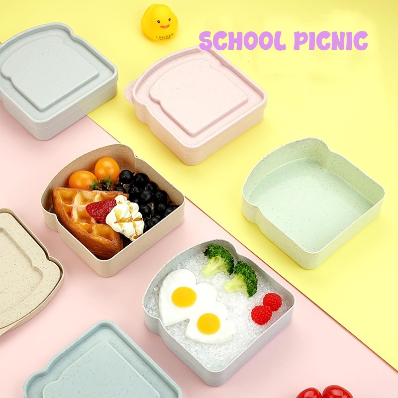 1/4pcs Sandwich Container Lunc - đánh giá và giá Food Storage Jars Plastic