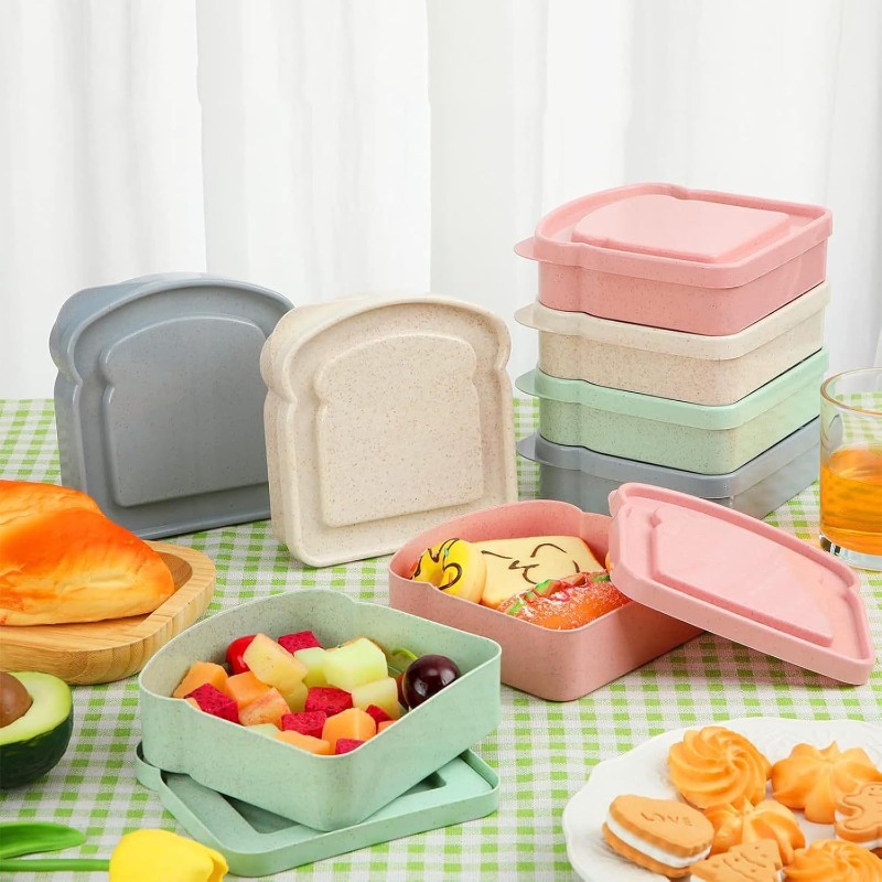 1/4pcs Sandwich Container Lunc - đánh giá và giá Food Storage Jars Plastic