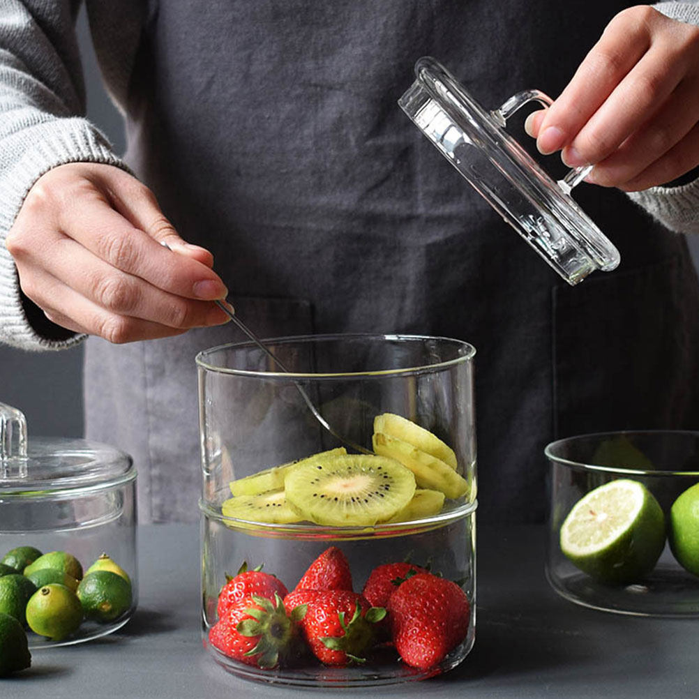 1Set Clear Glass Storage Bowl  - đánh giá và giá Food Storage Containers Glass