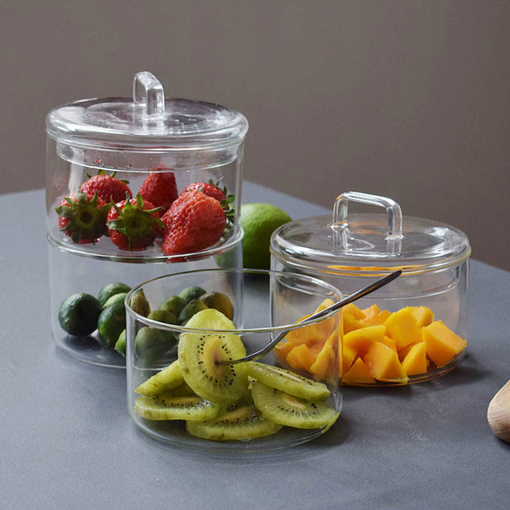 1Set Clear Glass Storage Bowl  - đánh giá và giá Food Storage Containers Glass