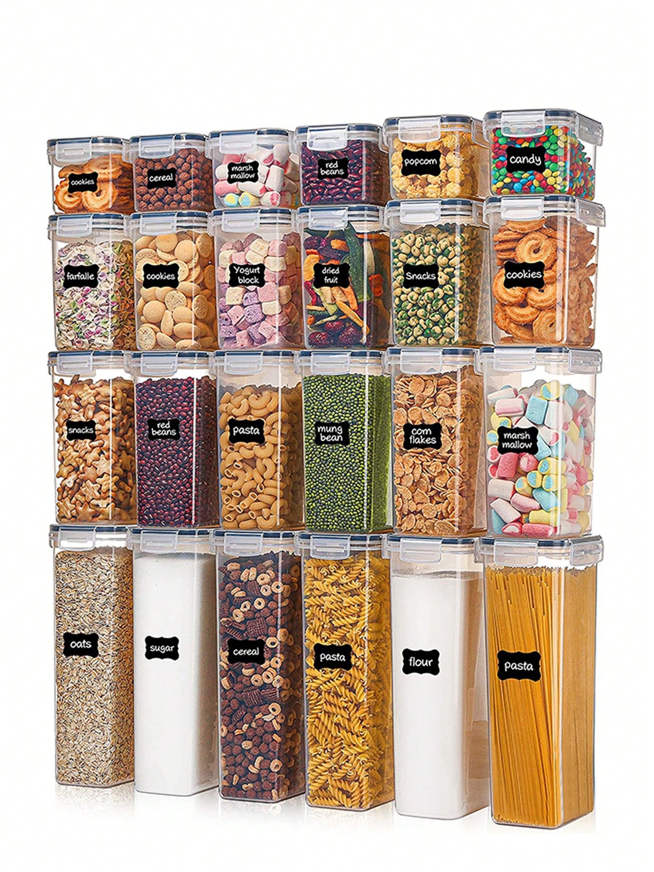 48pcs Airtight Food Storage Co - đánh giá và giá Food Storage Plastic Containers With Lids