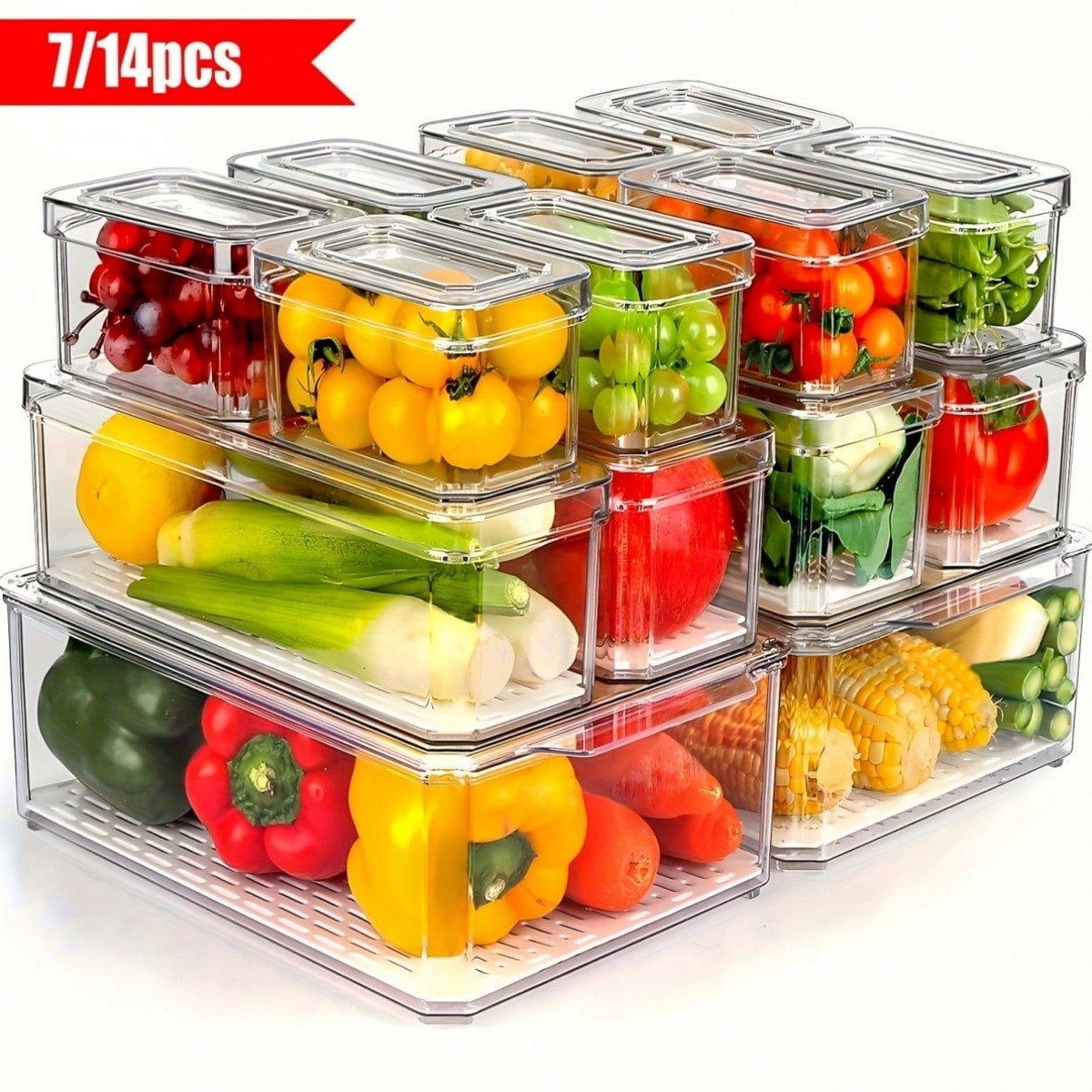 7/14 Pack Stackable Fridge Org - đánh giá và giá Food Storage Cabinet