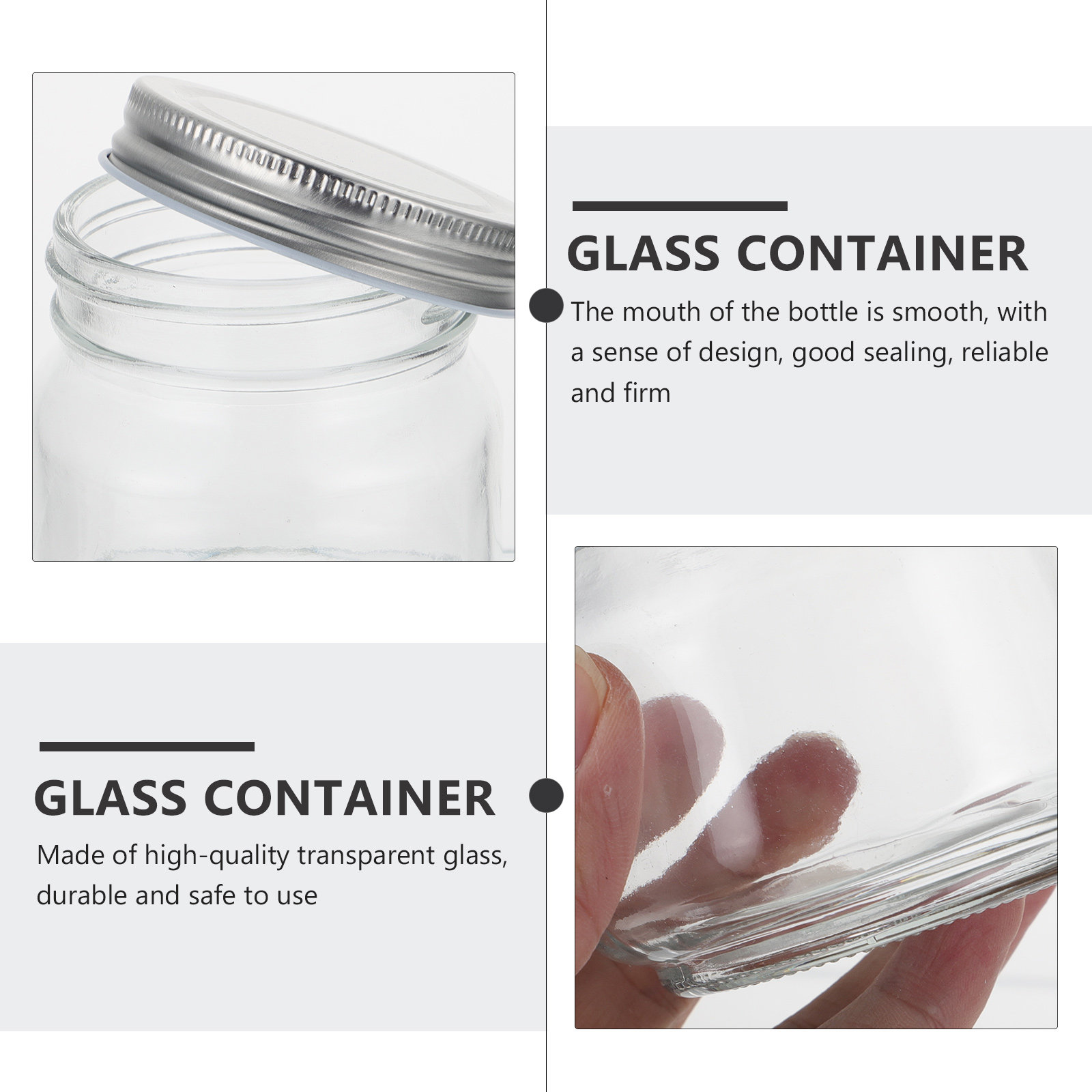 6Pcs Mason Glass Jar Set Thick - đánh giá và giá Food Storage Containers Glass