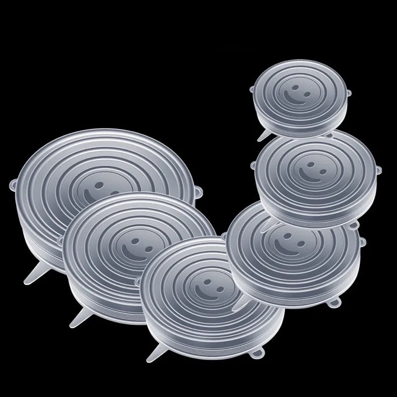 1-4set Silicone Cover Stretch  - đánh giá và giá Silicone Stretch Lid