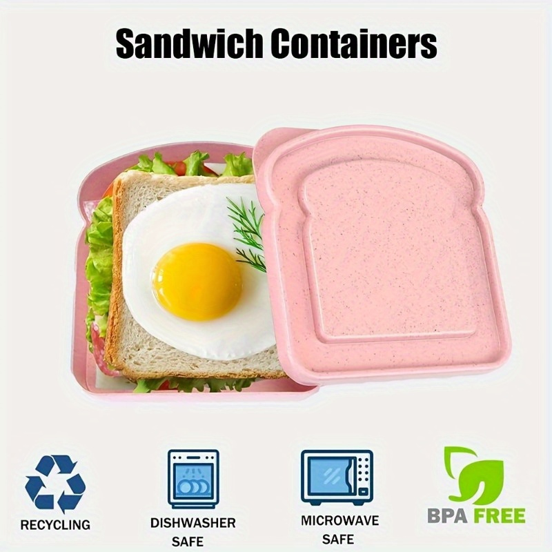 1pc Bento Boxes, Sandwich Cont - đánh giá và giá Food Storage Plastic Containers With Lids