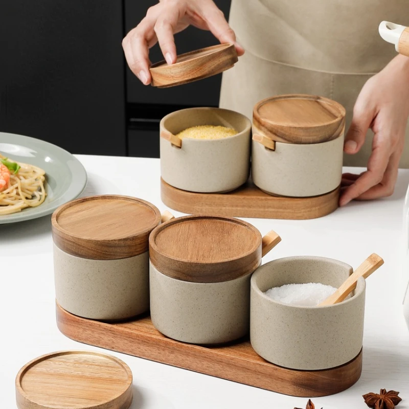 Hiện Đại Gốm Gia Vị Bình Bộ Đư - đánh giá và giá Food Storage Containers Xl