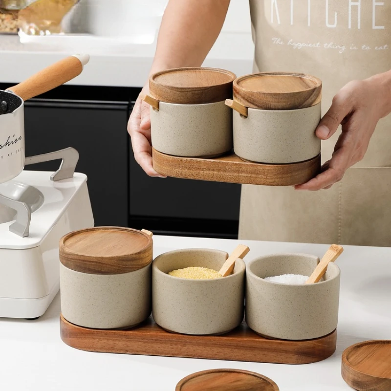 Hiện Đại Gốm Gia Vị Bình Bộ Đư - đánh giá và giá Food Storage Containers Xl