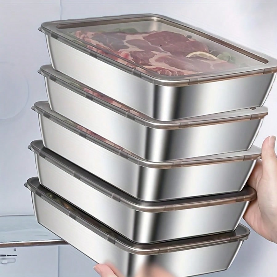5-Piece Stainless Steel Food S - đánh giá và giá Food Storage Containers Xl