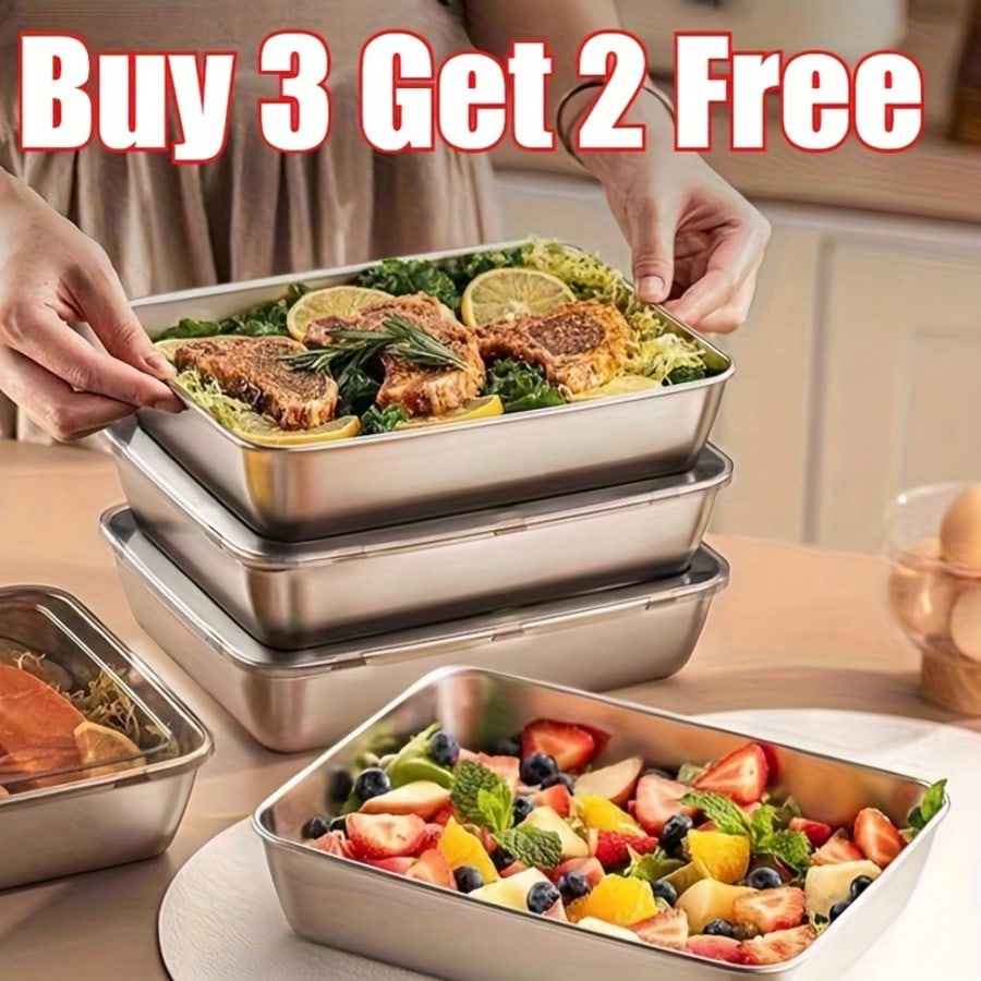 5-Piece Stainless Steel Food S - đánh giá và giá Food Storage Containers Xl