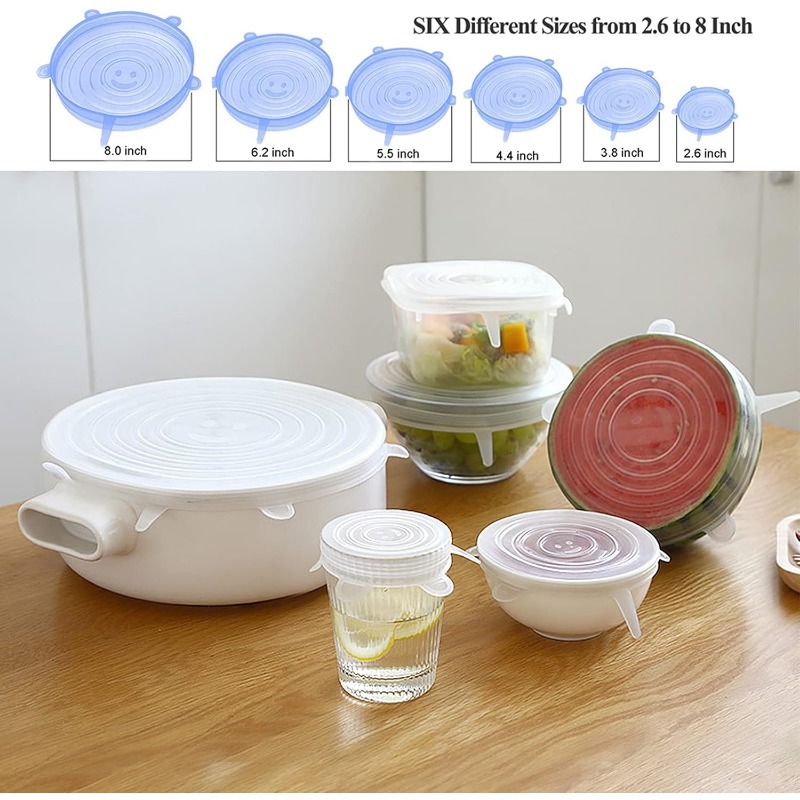 12 Pack Silicone Stretch Lids  - đánh giá và giá Silicone Stretch Lid