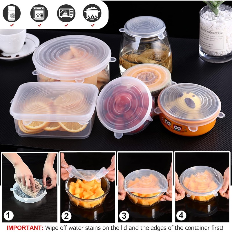 12 Pack Silicone Stretch Lids  - đánh giá và giá Silicone Stretch Lid