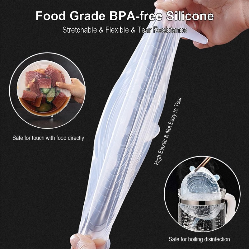 12 Pack Silicone Stretch Lids  - đánh giá và giá Silicone Stretch Lid