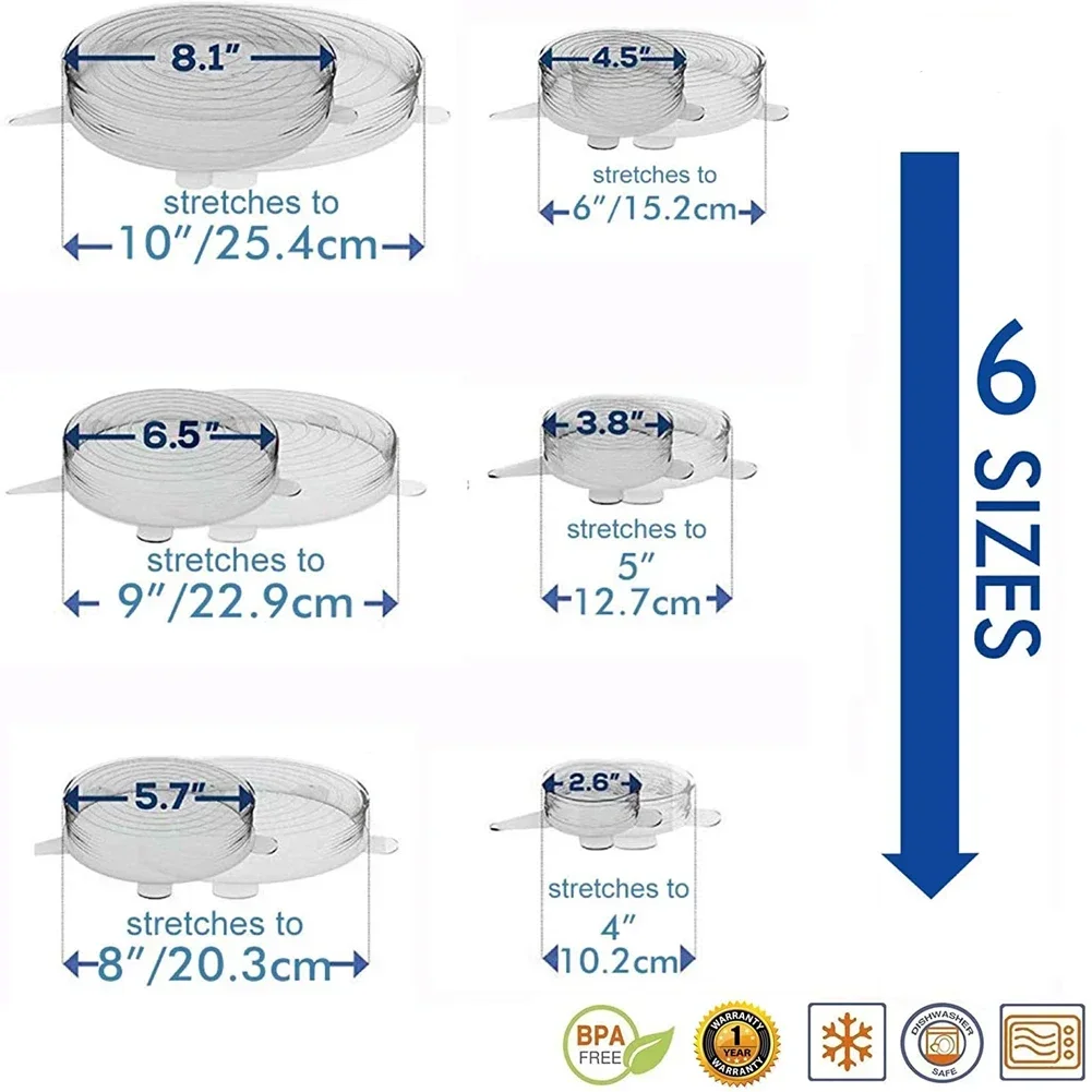 Universal For Kitchen Utensil  - đánh giá và giá Silicone Stretch Lid