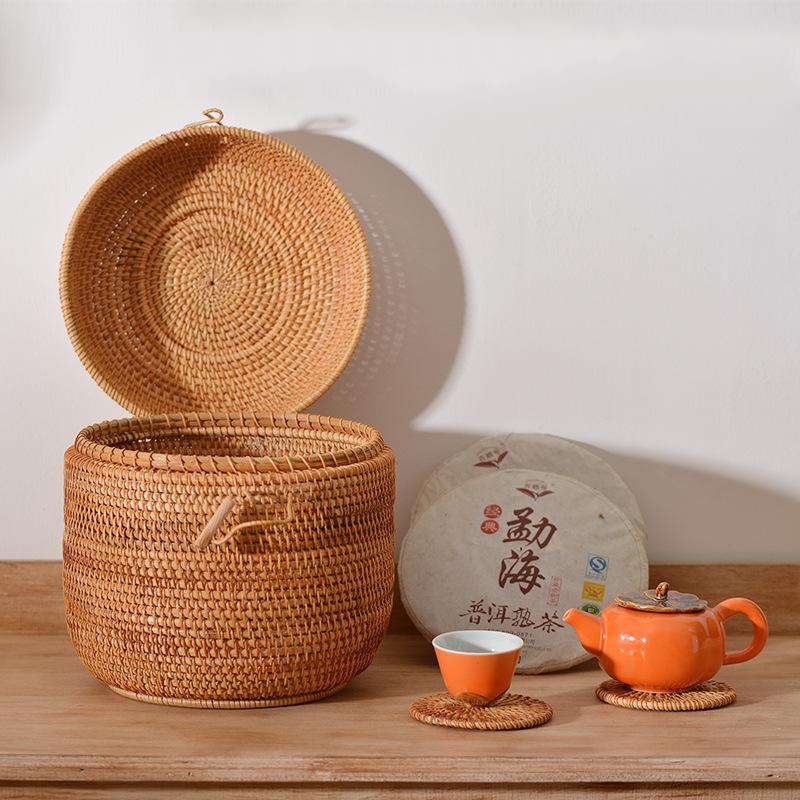 Handwoven Rattan Tea Storage B - đánh giá và giá Food Storage Underground