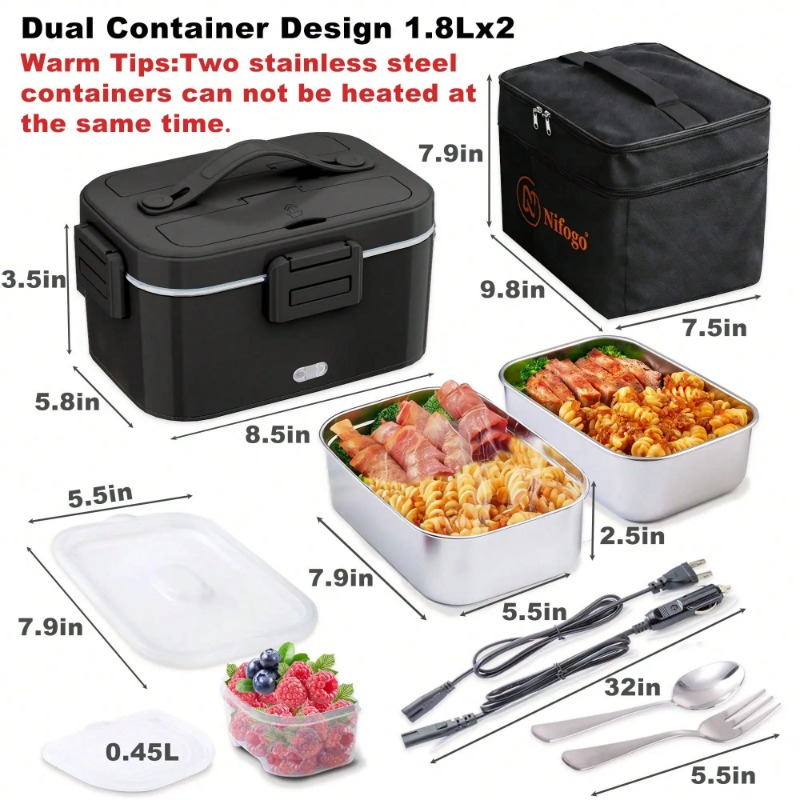 100W Electric Heated Lunch Box - đánh giá và giá Portable Food Warmer