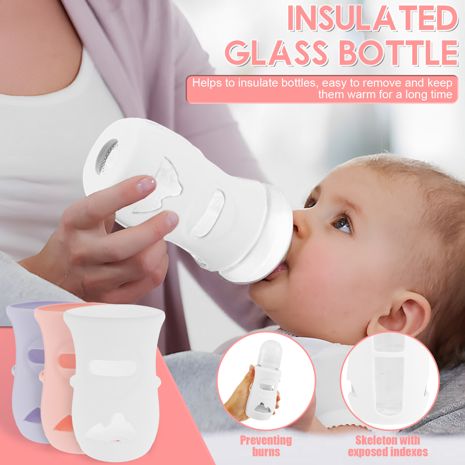 Silicone Sleeves Silicone Baby - đánh giá và giá Food Storage Keep Warm