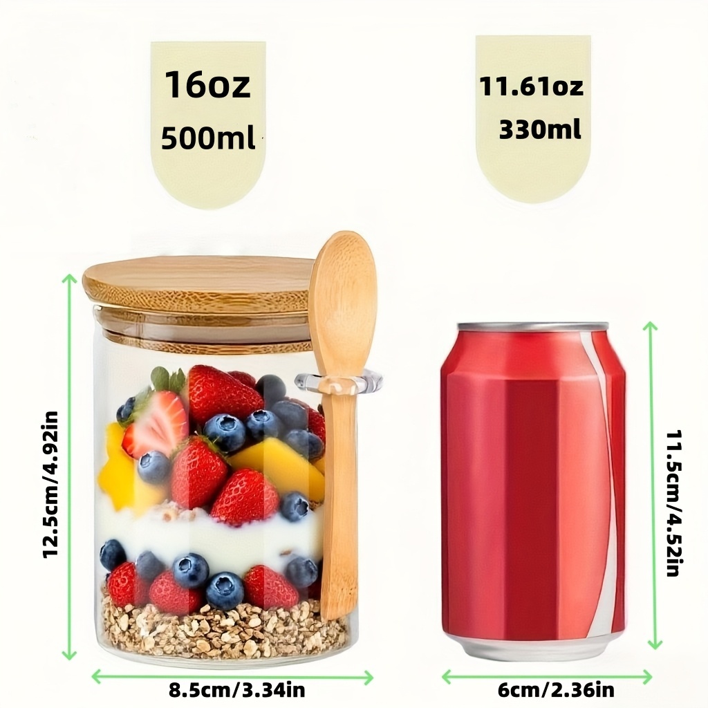 1/2/4/8Pcs Oatmeal Glass Cup S - đánh giá và giá Food Storage Containers Glass
