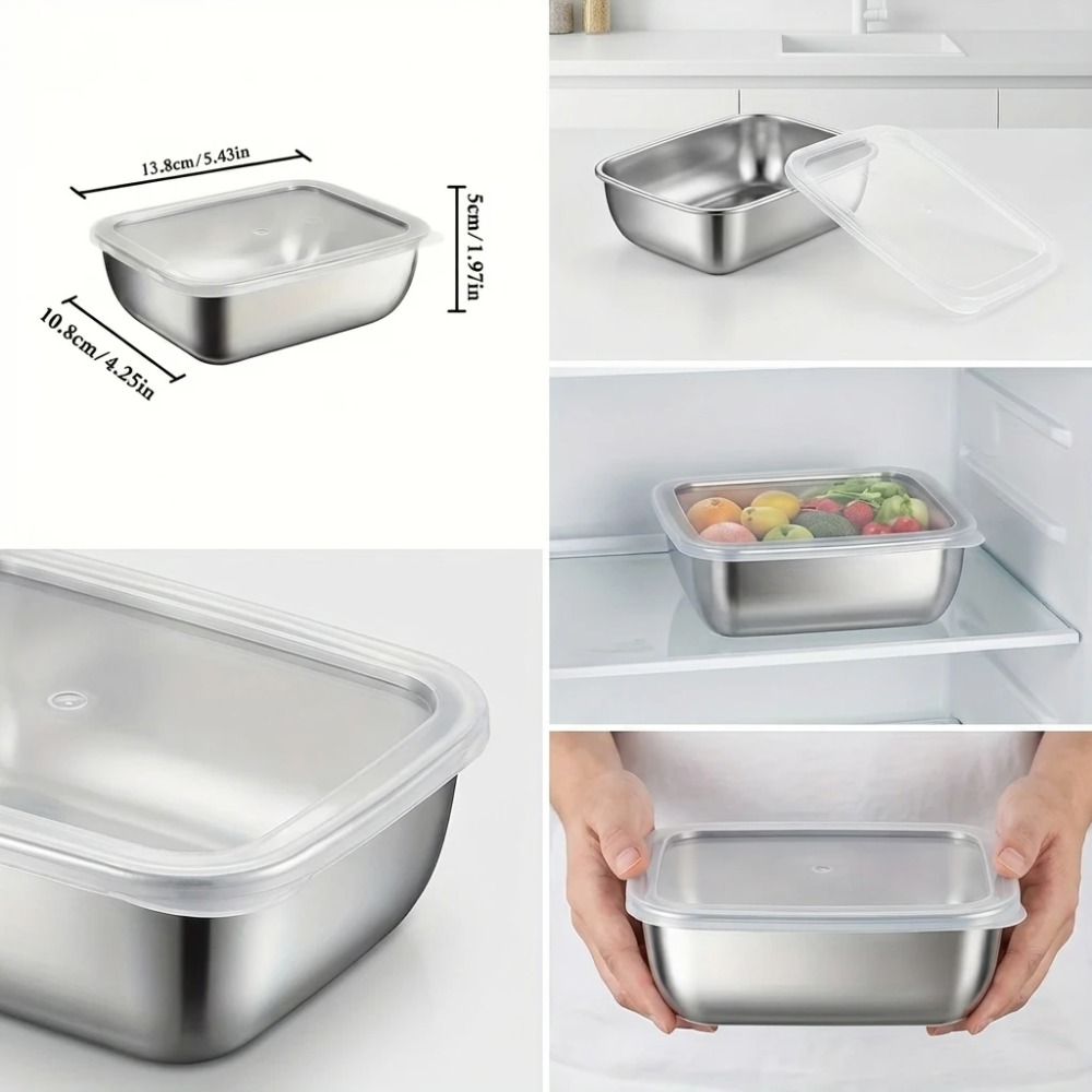 6PCS Stainless Steel Food Stor - đánh giá và giá Food Storage Cabinet