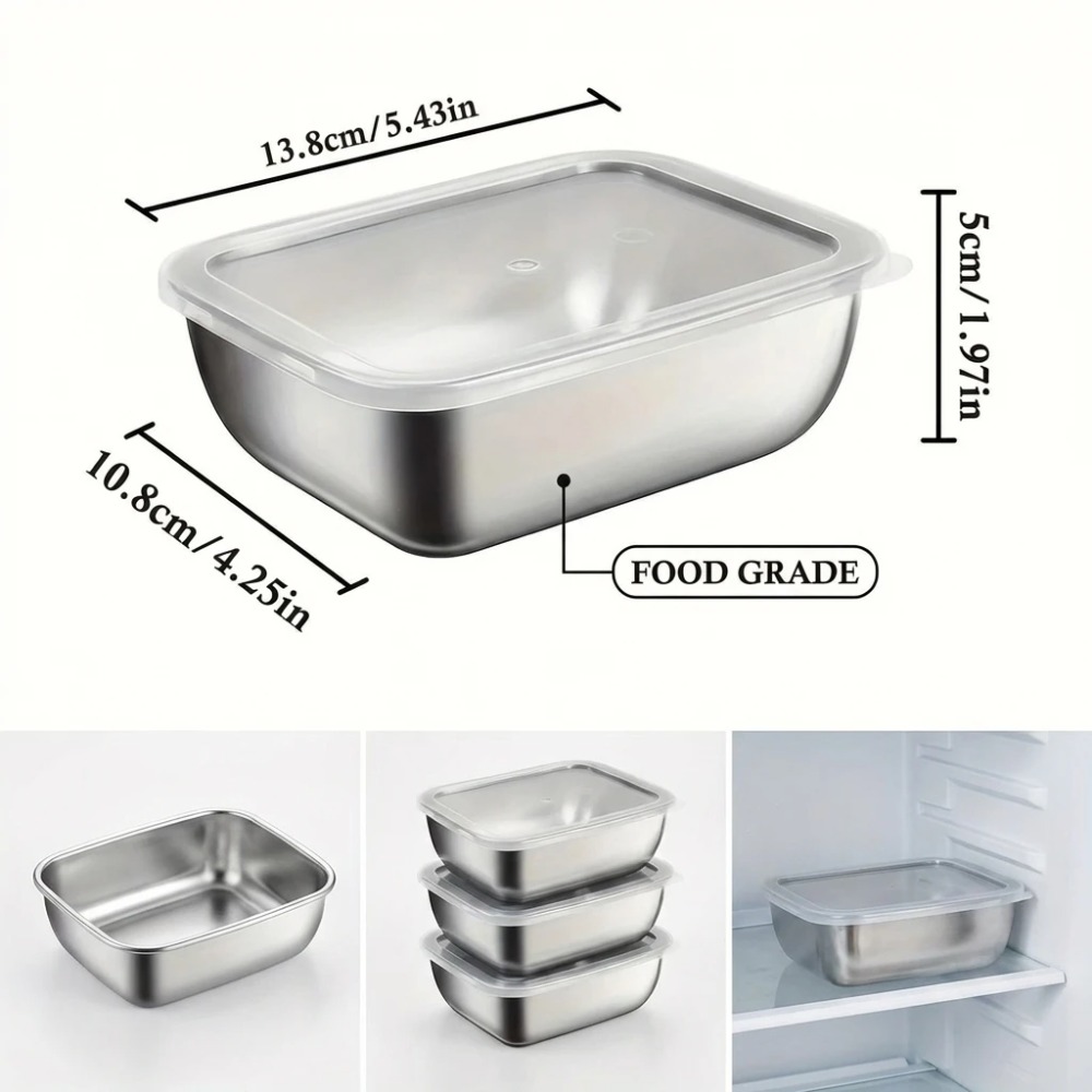 6PCS Stainless Steel Food Stor - đánh giá và giá Food Storage Cabinet