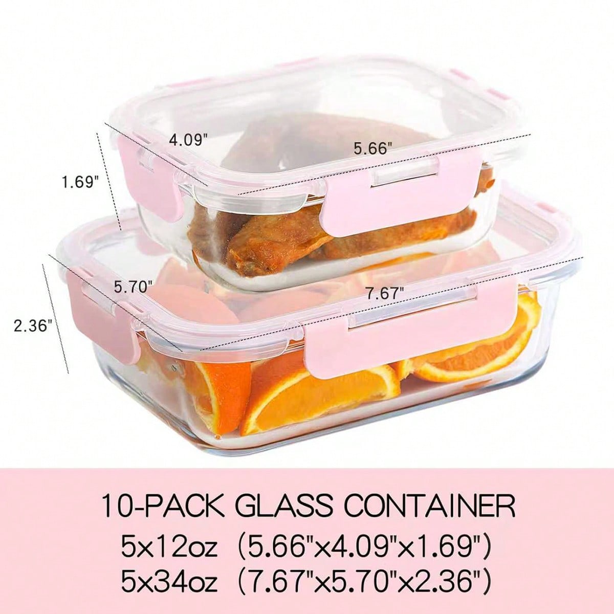 10 Pack Glass Meal Prep Contai - đánh giá và giá Food Storage Cabinet