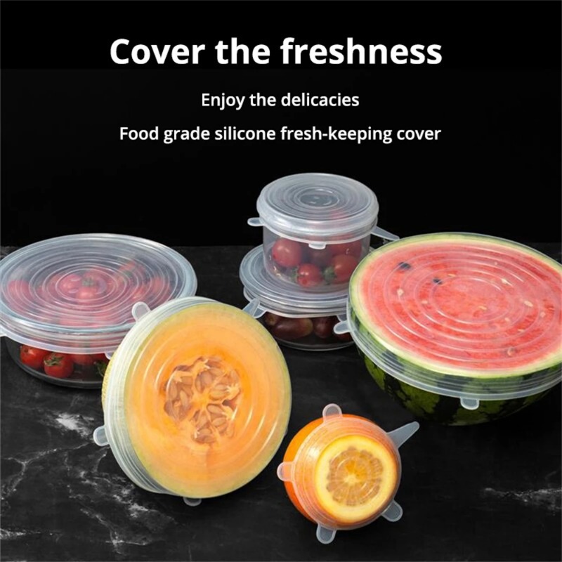 6/12pcs Food Grade Silicone Pr - đánh giá và giá Silicone Stretch Lid
