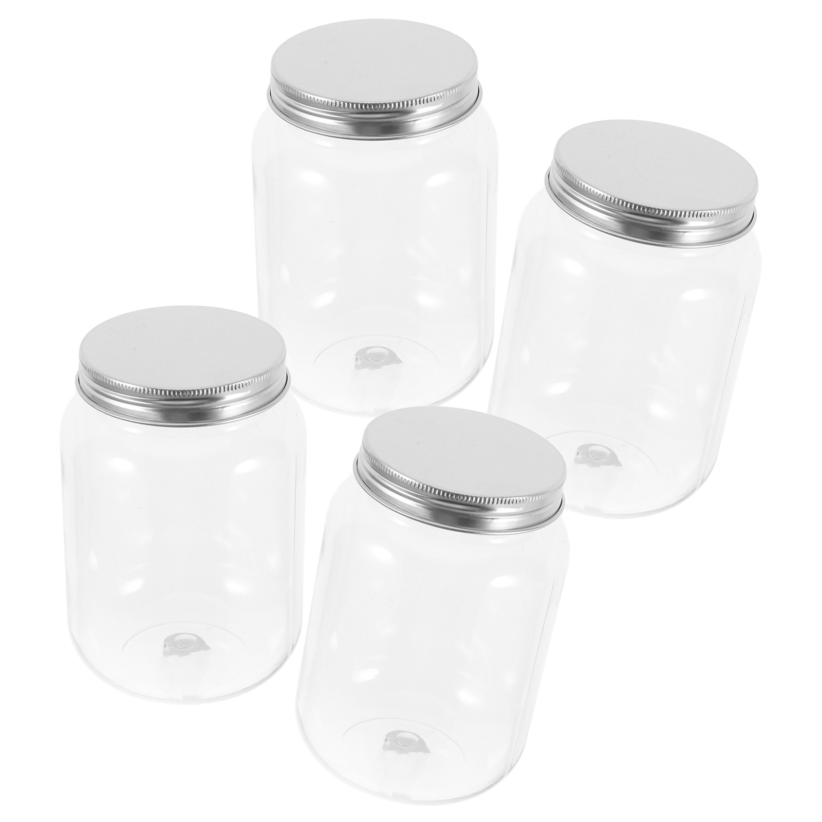 4Pcs Clear Plastic Storage Jar - đánh giá và giá Food Storage Jars Plastic