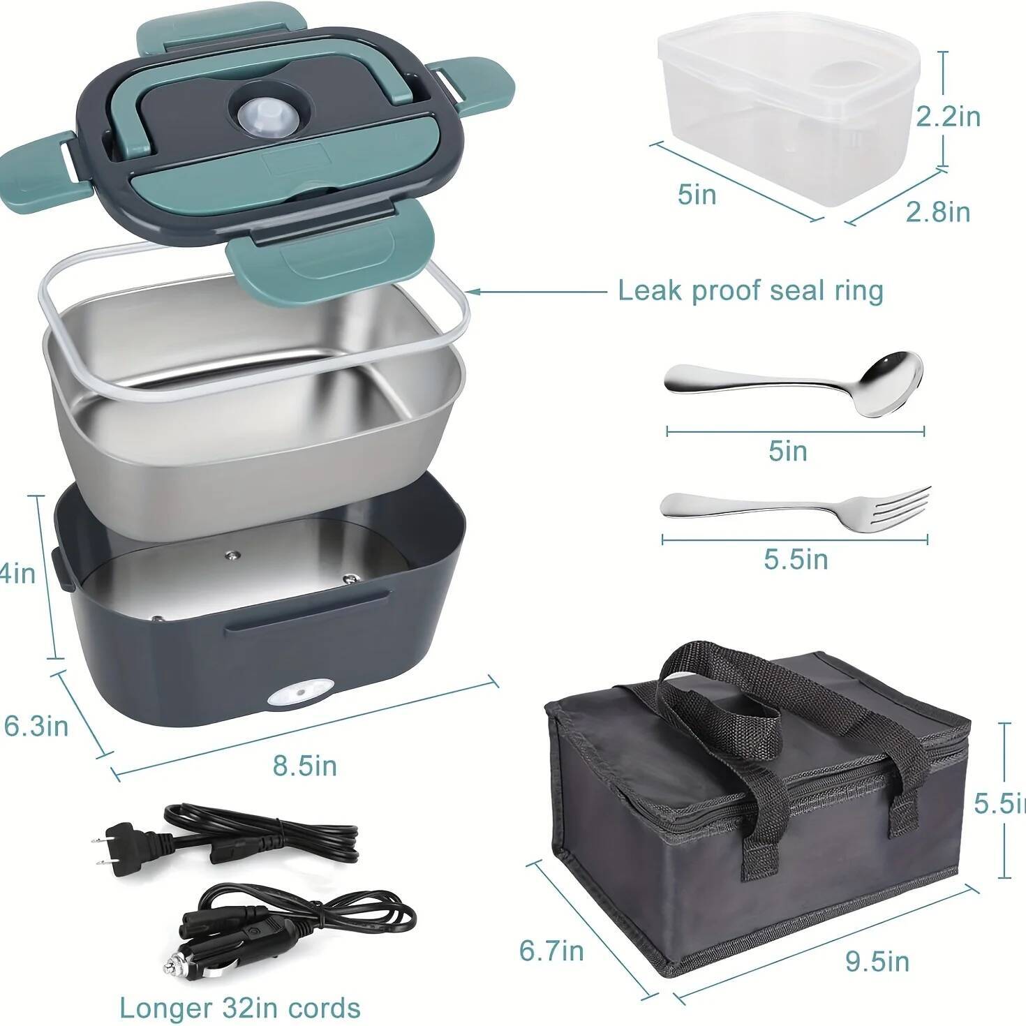 1.5 L 60W Electric Box Warmer  - đánh giá và giá Portable Food Warmer