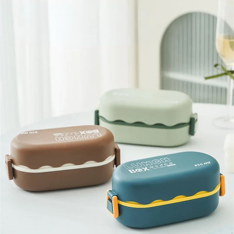 850ML Lunch Box Double-layer P - đánh giá và giá Food Storage Jars Plastic