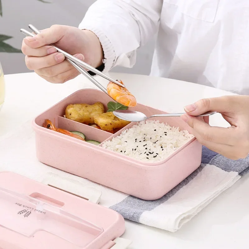 Microwave Lunch Box Wheat Stra - đánh giá và giá Food Storage Jars Plastic