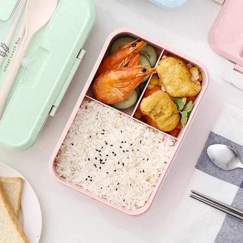 Microwave Lunch Box Wheat Stra - đánh giá và giá Food Storage Jars Plastic