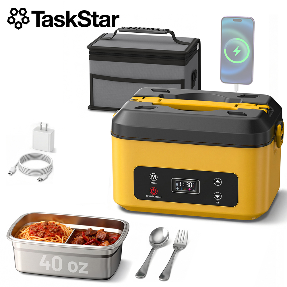 TaskStar Portable Heated Lunch - đánh giá và giá Portable Food Warmer