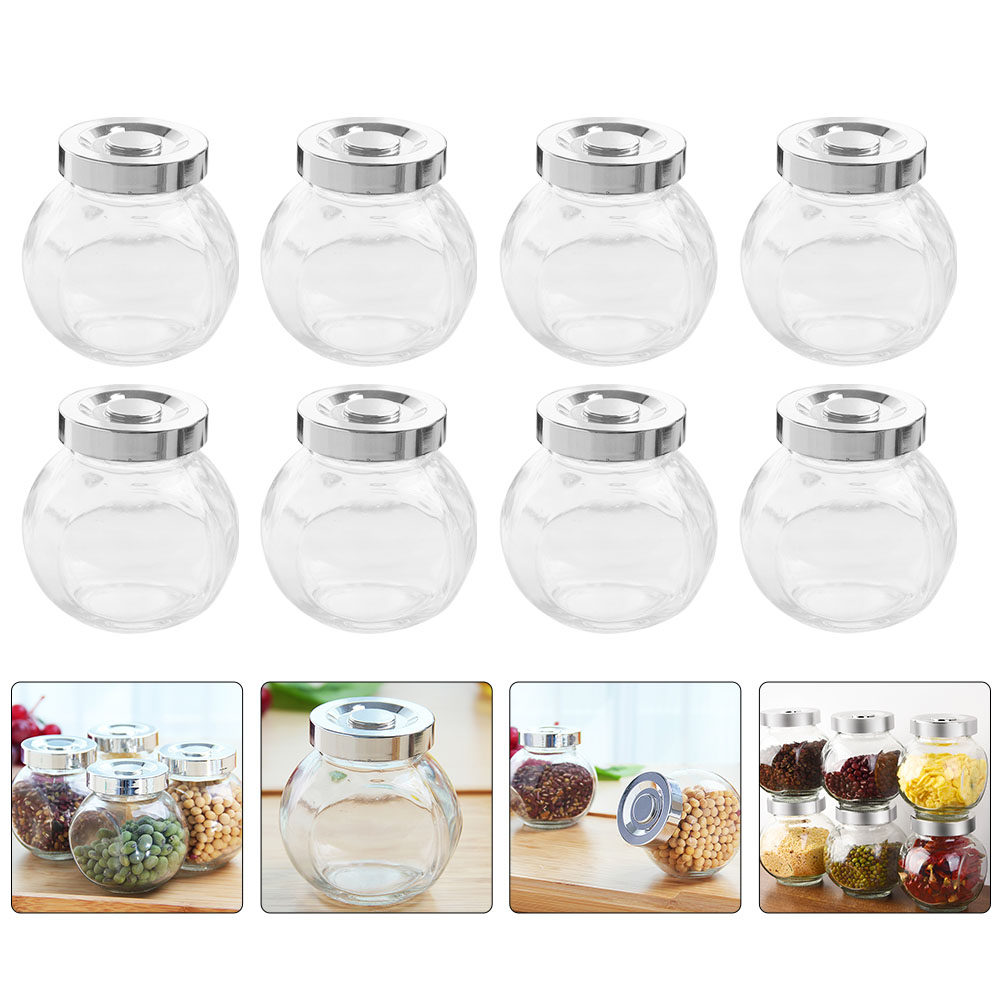 8Pcs Glass Sealed Storage Jars - đánh giá và giá Food Storage Containers Glass