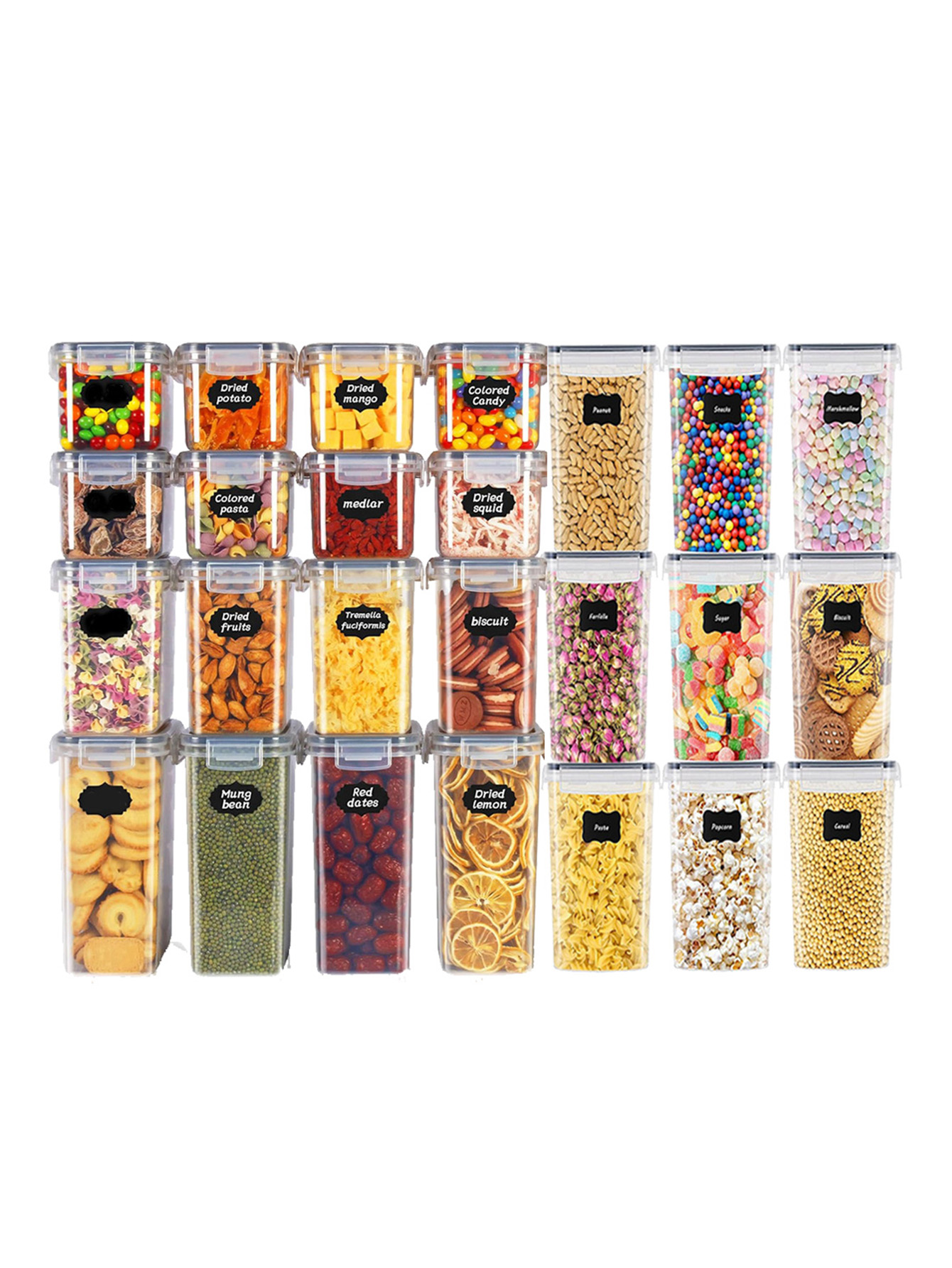 48pcs, Sealed Food Storage Con - đánh giá và giá Food Storage Plastic Containers With Lids